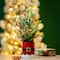 22" Pre-Lit Artificial Christmas Tree in Santa Belt Pot, Warm White LED Lights